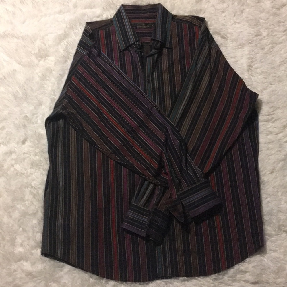 Bugatchi Multi Colored Button Up Shirt Size Xl - image 2